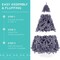 Artificial Christmas Tree Hinged Pine with 250 Lights, 1,000 Tips & Foldable Base Pre-Lit Outdoor Holiday Decor